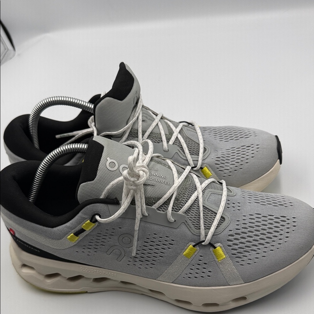 On Running Men's Shoes in Gray and Yellow